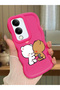 Vivo Y19E Compatible Case Camera Protective Red Silicone Couple Phone Case Cute Pattern