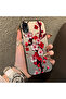 iPhone Xr Compatible Silicone Edge Hard Back Case Couple Phone Case with Floral Pattern - 3
