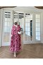 Nilya Shawl Pattern Mango Dress Pink - 5