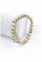 Lava Stone Gold Color Natural Stone Bracelet 8 mm - 2