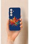 Samsung S24 Compatible Colorful Leaf Patterned Silicone Case