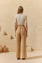 Light Camel Half Elasticated Trousers - 5