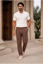Newman Regular Fit Buttoned Polo Collar Viscose Knitwear Men's T-Shirt - Ecru - 3