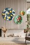 3-Piece Round Canvas Painting Set - 50cm 35cm 20cm Kitchen Wall Decor Lemon Pomegranate Orange Themed - Canvas Painting - 2