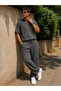 Men's Suit Waffle Fabric Crewneck T-Shirt & Bottom - 2