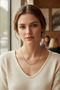 Gray Steel Thin Twist Chain Necklace - Minimalist and Stylish Design - 7