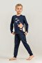 New Year Time Father Son Navy Blue Long Sleeve Pajama Set Rp3935-A-V1 - 3