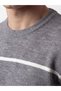Lcwaikiki Classic Gray Crew Neck Striped Men's Knitwear Sweater - 3