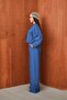 Women's Modal Woven Oversize Shirt High Waist Trousers Two-Piece Set - 4