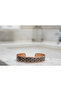 New Series Copper Micro Geometric Ethnic Pattern Adjustable Clamp Bracelet - 5