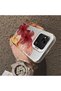 Redmi 9C Compatible Silicone Edge Hard Back Case Couple Phone Case with Floral Pattern - 4
