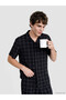 Esvab • Modern & Distinctive Standard Fit Checkered Embroidered Men's Pajama Set - 3