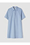 Lcw Visionshirt Collar 100% Cotton Mini Dress - 5