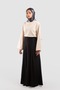 Pile Detailed Linen Trouser Skirt Black - 3