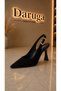 Black Buckle Thin Heeled Evening Dress Shoes - 2