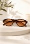 Sole Women's Men's Unisex Cat Eye Sunglasses, Uv Protection, Retro Vintage Design, Stylish Premium Glasses with Gold Detail - 5