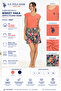 20027 Women's Mercan Short Sleeve Round Neck Patterned Shorts Set