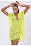 Women's Plain Lace Tasseled Beach Dress Pareo