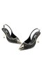 Women's High Heeled Special Stone Pointed Toe Buckle Open Back Evening Dress Shoes 14225 - 9