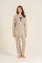 Women's Brown Embroidered Dressing Gown Set Pc9277-S-V1 - 8