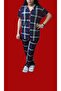 Pajama Set with Buttons, Milan Fabric