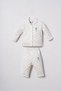 Embroidered Baby Girl Cute Hearts White Shirt Pajama Set Usb3203-C-V1