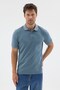 Dark Blue Polo Collar Pique Short Sleeve Slim Fit 100% Cotton T-Shirt 1011260171 - 3
