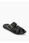 Women Buckle Accent Cross Strap Sandals - 2