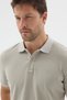 Khaki Polo Collar Pique Short Sleeve Slim Fit 100% Cotton T-Shirt 1011260171 - 4