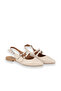 Gray Leather Women's Flat Sandals - 3