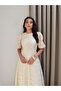 Balloon Sleeve Floral Embroidered Dress - 2