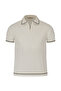 White Regular Fit Polo Neck Rayon T-Shirt