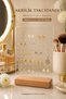 Transparent Acrylic Jewelry Stand with Wooden Stand Earring Necklace Organizer Jewelry Organizer