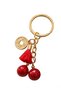 Original Design Glass Cherry Keychain Abundance Blessings Themed Feng Shui Chinese Luck Coin with Tassel Auspicious Bag Accessory - 2