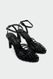 Huggy Cage Cut Women's Black Heeled Shoes - 2