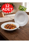 Sturdy White Melamine Deep Dinner Plate 21cm Home Restaurant Type Portion Serving Soup Stew Pot