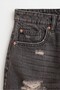 Distressed denim şort - 7