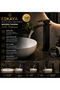 Eskaya Şelale Çanak Square Basin Mixer Matte Black-Waterfall High Long Faucet Waterfall Flowing Modern Long Bathroom Faucet Double Water Inlet Basin Sink Faucet - 3