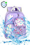 2-Piece Kindergarten Set Transparent Twill Kindergarten Bag and Lunch Box Solid Color Nursery Bag Thermal Lunch Box - 5
