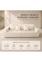 Cloud Sectional Boneless Couches for Living Room, Modular Shaped Couch with Deep Seat Oversized Right Facing Chaise, Memory Foam Compressed Spineless 3 Seater Sofa for Apartment (3-Seater) - 3
