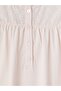 Lcw Dream Pink Crew Neck Embroidered Maternity Nightgown - 6