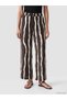 Lcwaikiki Classic Brown Elastic Waist Striped Women's Trousers - 2