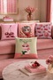 Cats and Cherries Patterned 4-Piece Throw Pillow Cover Set - 2