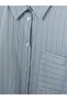 Lcw Vision Blue Striped Oversize Women's Shirt - 8