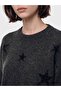 Lcw modest anthracite crew neck star patterned women's knitwear tunic - 3