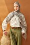 Riva Shawl Tencel Wild Flower Gray - 2
