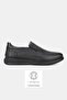 Men's Black Genuine Natural Leather Loafer Shoes