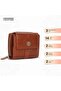 Genuine Leather Ladies Wallet | LW5003_VRN, Tan, Modern - 2