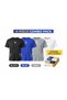 444 Men’s Sports T-Shirt 4 Pack Quick Dry Gym Running Training T-Shirts (Black, Blue, Grey, White) - 2
