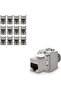 Keystone Module Jacks - CAT6A Shielded Keystone Jack RJ45 Cat 6A Ethernet Module 10 Gbit with Shielded Metal (12PCS)